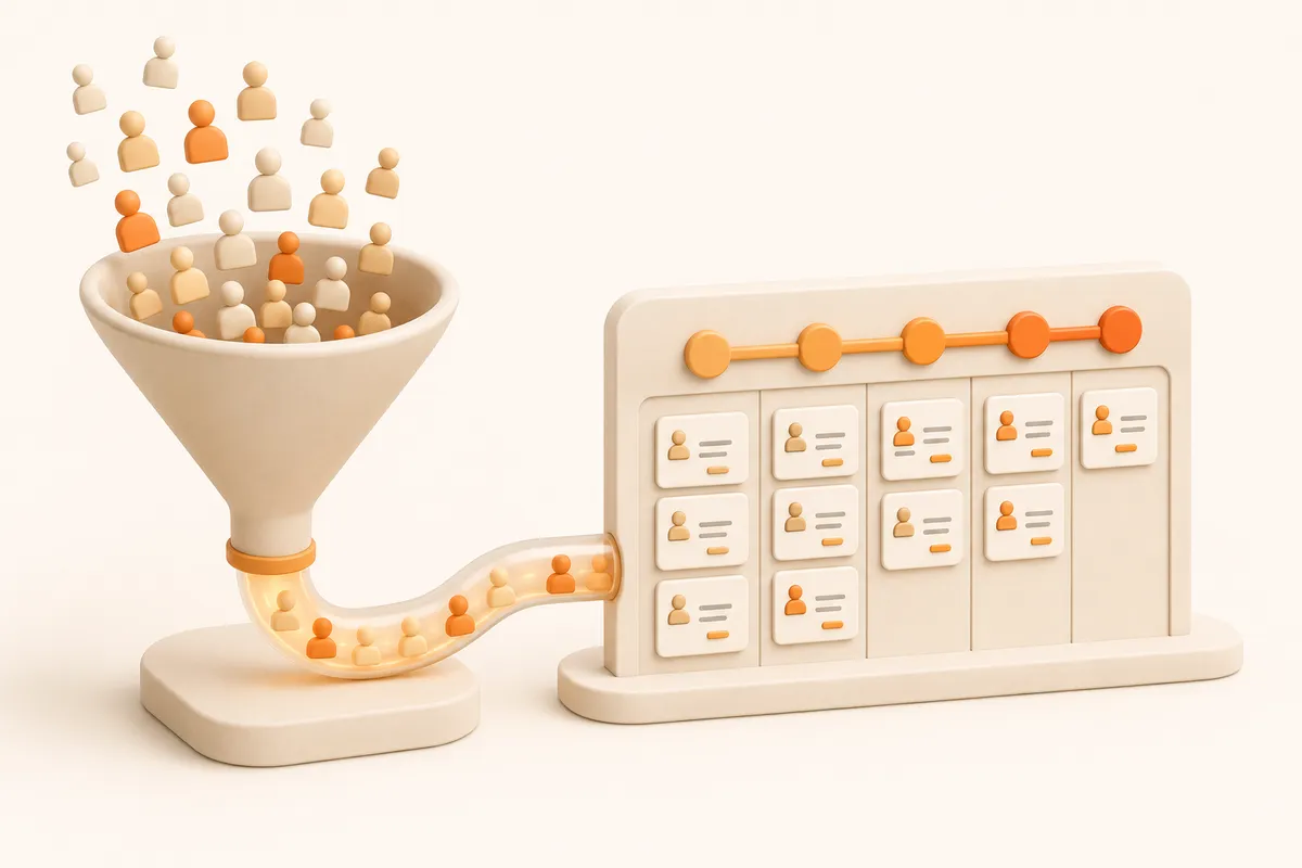 Workflow responding to inbound leads and logging them to a CRM