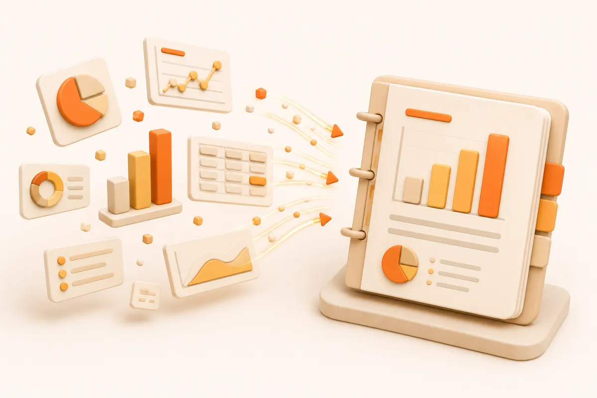 Workflow compiling a weekly operations report from spreadsheets and tools